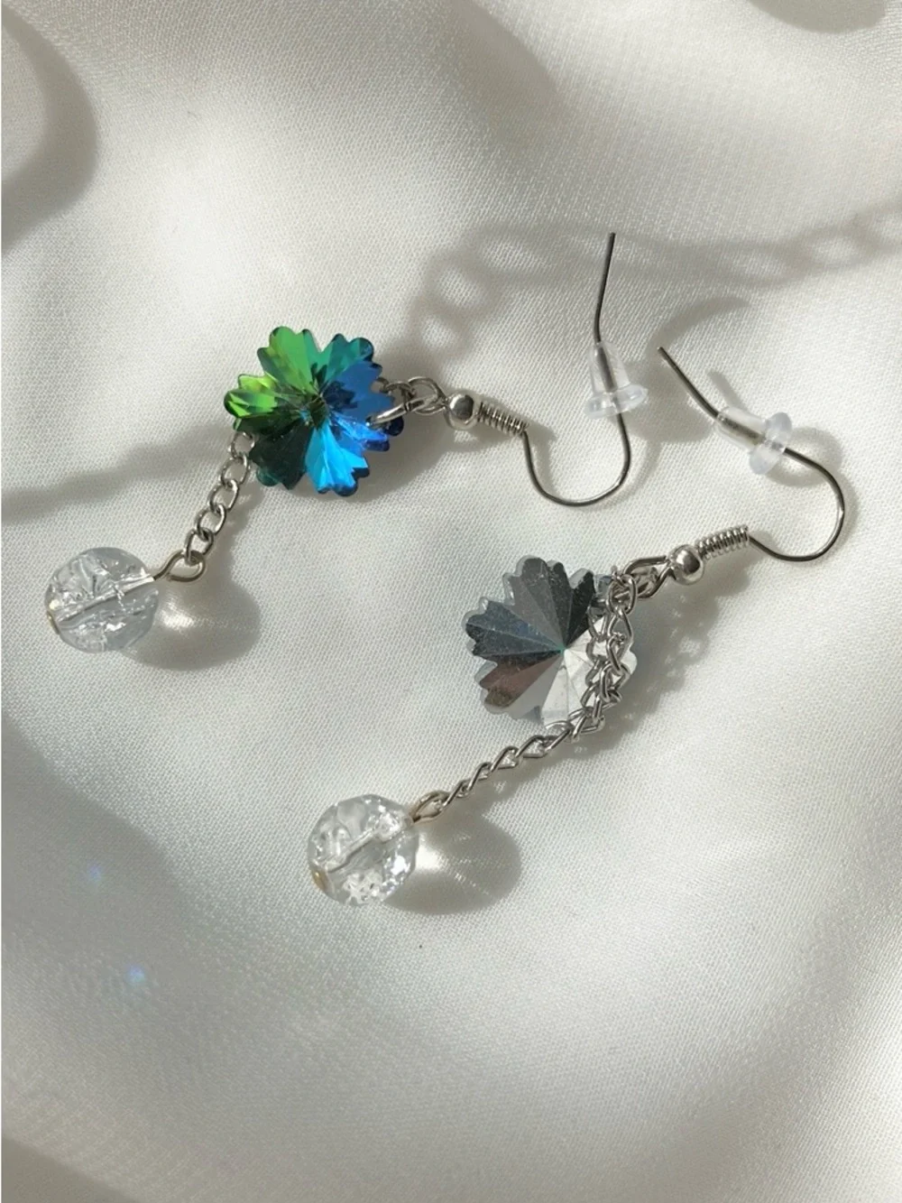 Glass Snowflake Earrings - Picture 3 of 4